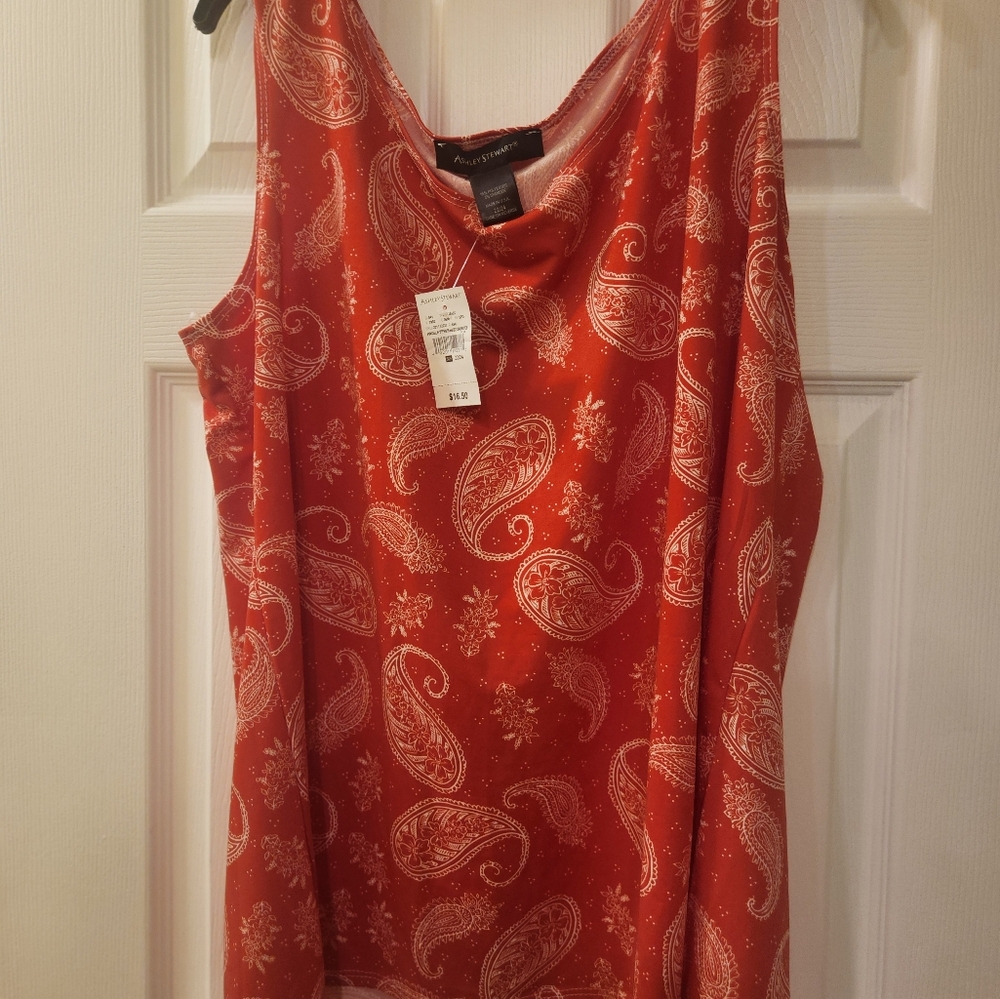 Ashley Stewart NWT Women's Paisley Top